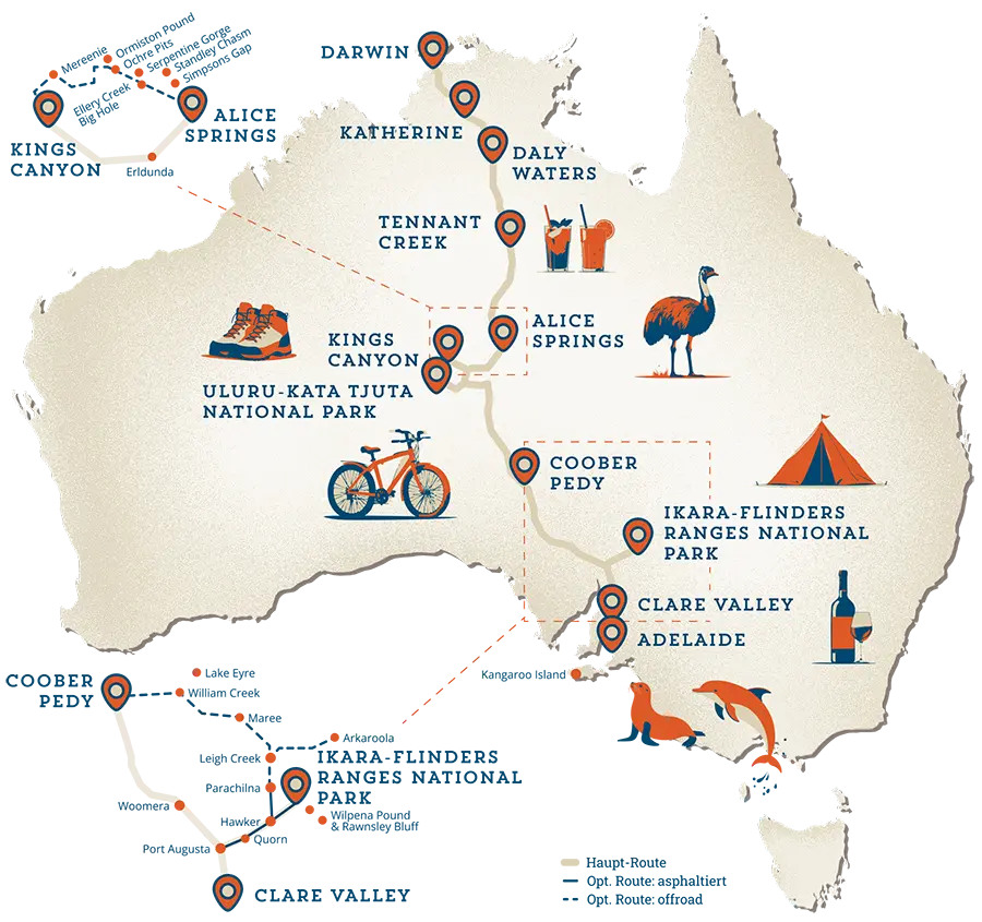 Die günstige Explorers Way Route